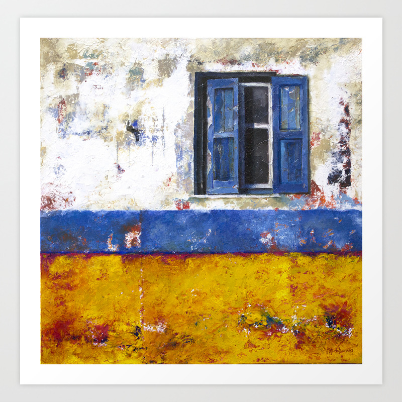 Blue Fire Art Print By Patriciajaramillo Society6