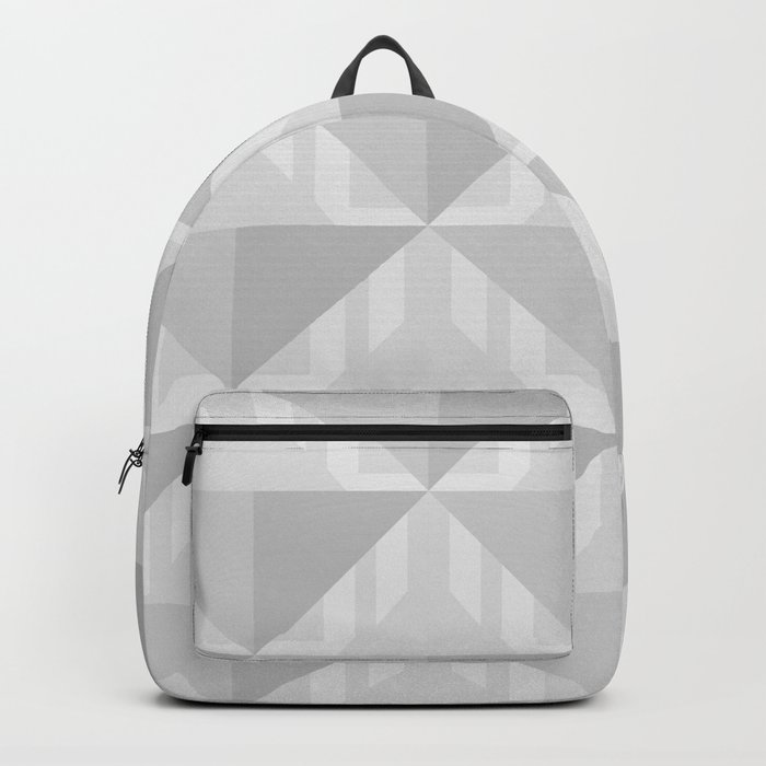 Gray Pattern Darts Backpack