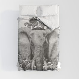 Elephant & Poppies  Comforter