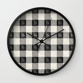 Buffalo Pattern Black&White Wall Clock