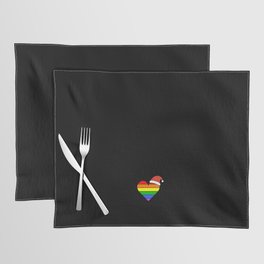 Little Christmas Rainbow Heart - Xmas Card And Sticker Placemat