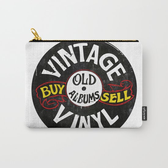 Vintage Vinyl Carry-All Pouch