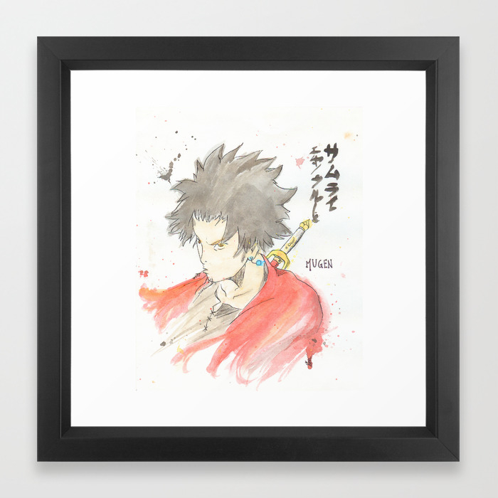 Get Wallpaper Samurai Champloo Mugen Watercolour Framed Art Print By Claien For Android Free