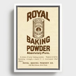 Vintage Kitchen Advertisement Royal Baking Powder Framed Canvas