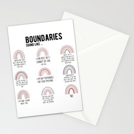 Boundaries Mental Health Reminder for Counselors Stationery Cards