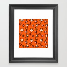 y2k-star orange Framed Art Print