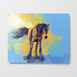 Horse in the Sunlight Metal Print