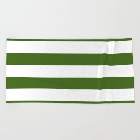 Simply Stripes in Jungle Green Beach Towel