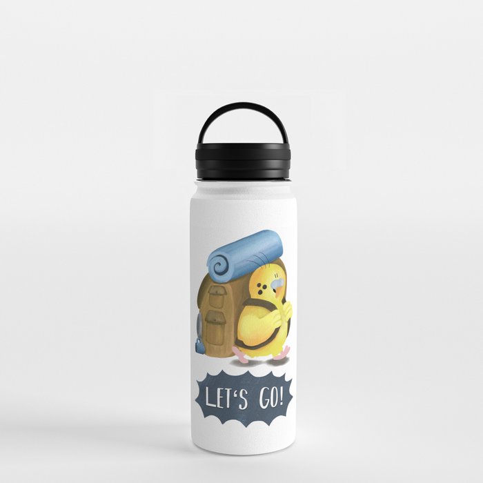 Let's Go! Cute Motivational Quote for Hiking Lovers Water Bottle