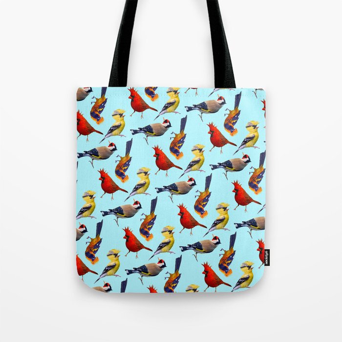 Punk Birds - Blue Tote Bag