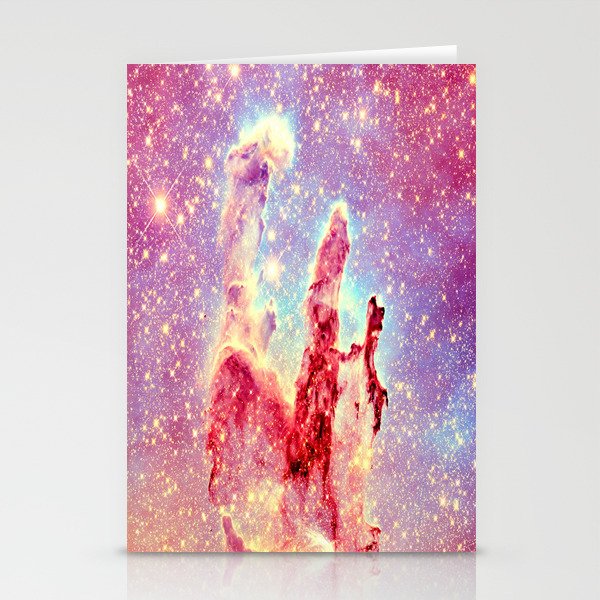 Galaxy: the pillars of creation nebula Stationery Cards