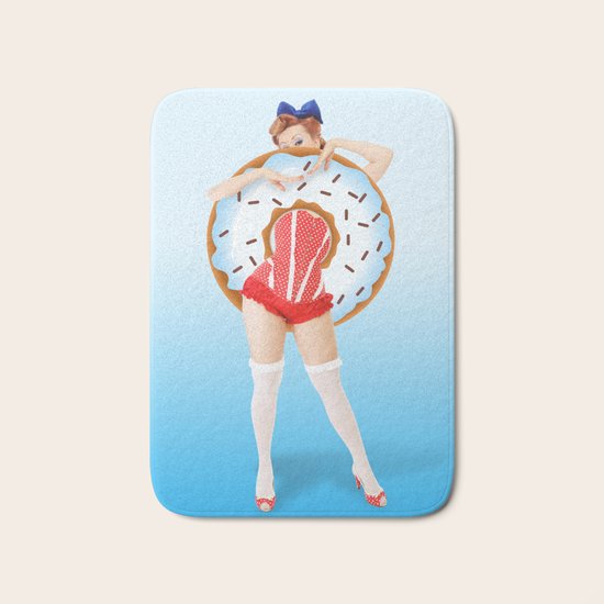 donuts woman Bath Mat