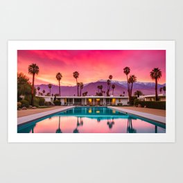 Palm Springs Sunset 424 Art Print