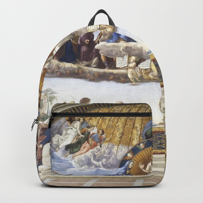 Raphael Disputation of the Holy Sacrament (ca. 1509–1510) Raffaello reproduction of famous painting Backpack