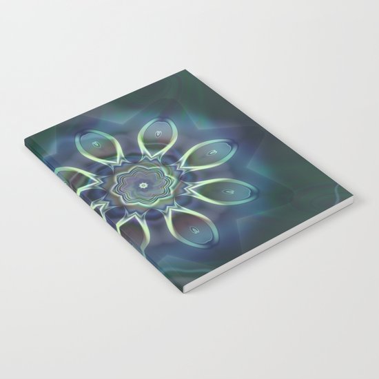 Blue Tone Fractal Notebook