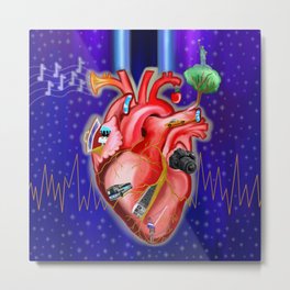 Brilliant Resilient Heart of New York City Metal Print