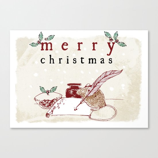 Dear Santa Christmas Card Canvas Print