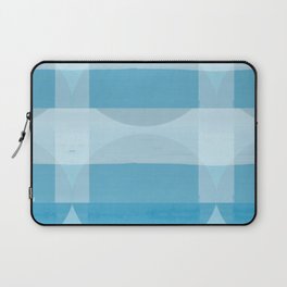 A Touch Of Aqua - Soft Geometric Minimalist Blue Green Turquoise  Laptop Sleeve