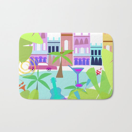 Cuban Holiday Bath Mat
