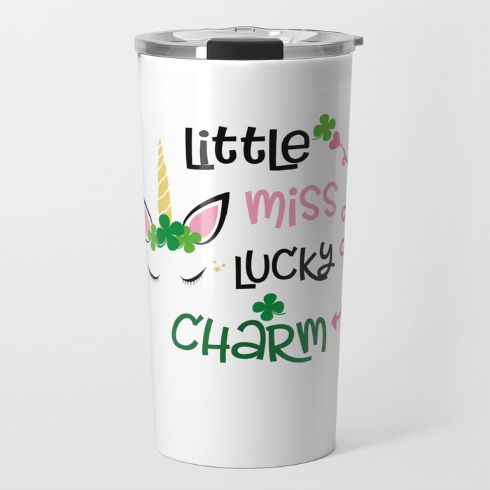 St Patrick's Day Little Miss Lucky Charm Travel Mug