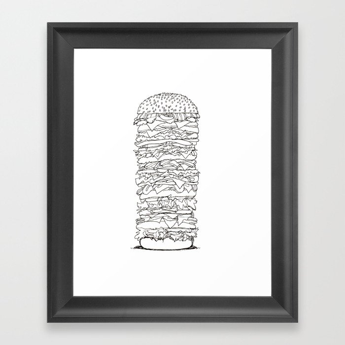 Giant Burger Framed Art Print