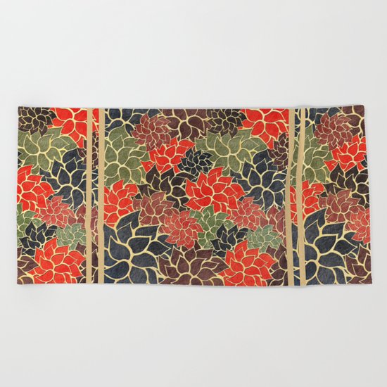 Floral Abstract 17 Beach Towel