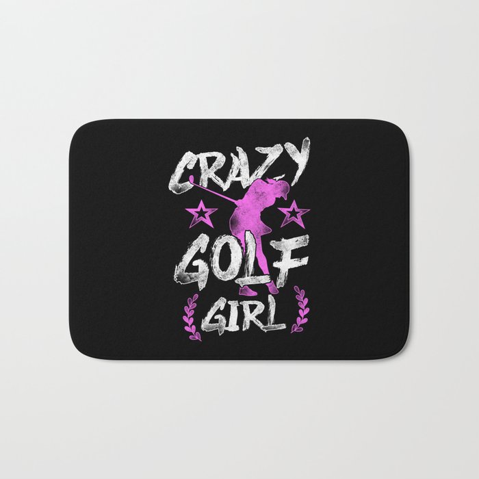 Golf Crazy Golf Girl Girl Bath Mat