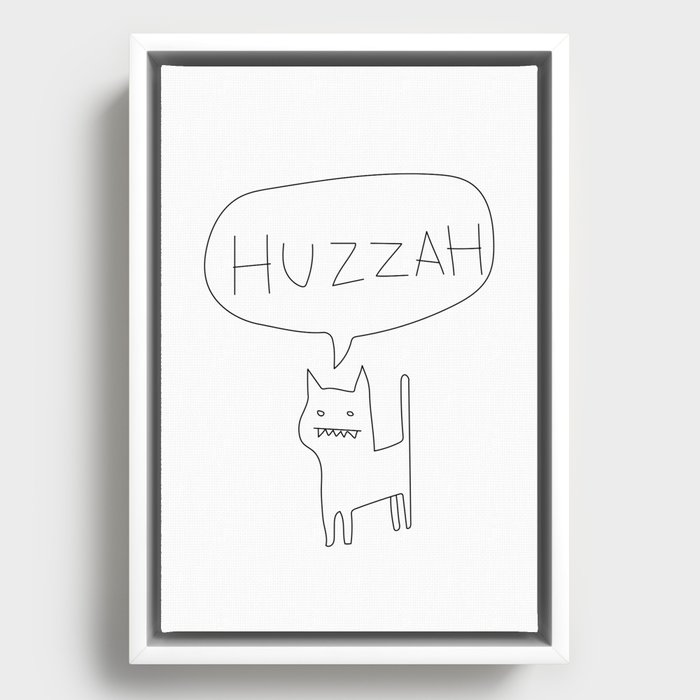 HUZZAH Framed Canvas