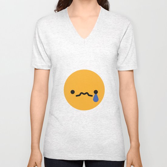 Emojis: Sad Unisex V-Neck