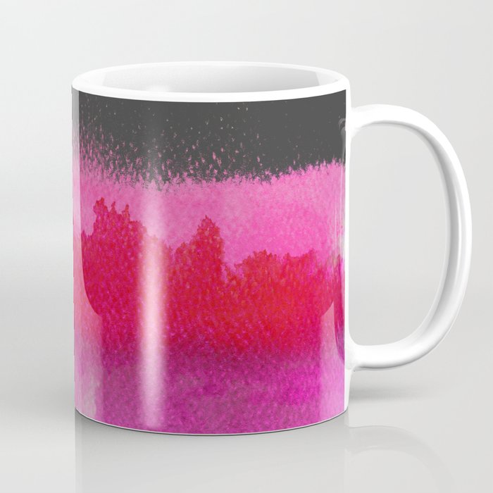 Red on Pink Coffee Mug