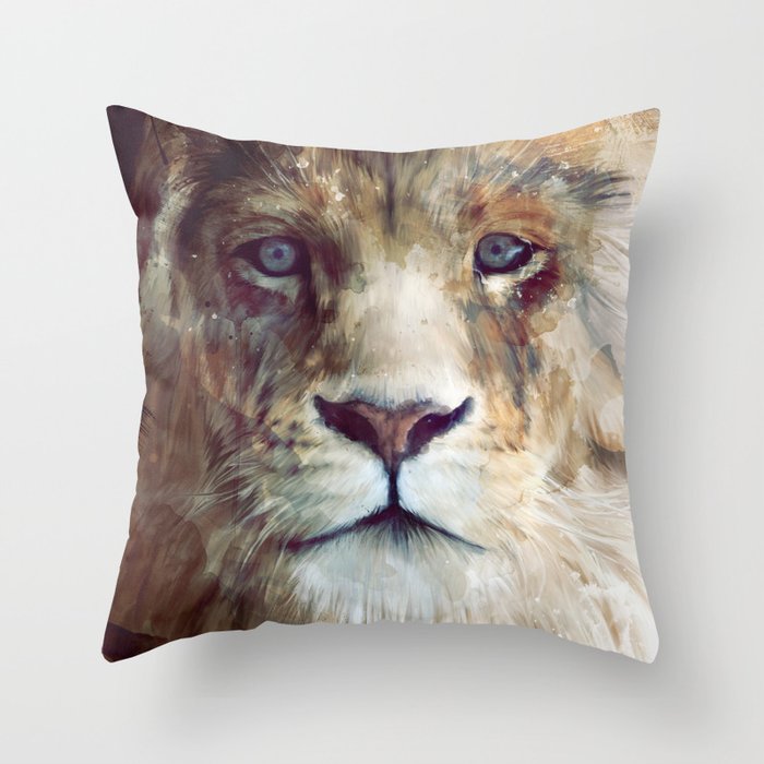 Lion // Majesty Throw Pillow