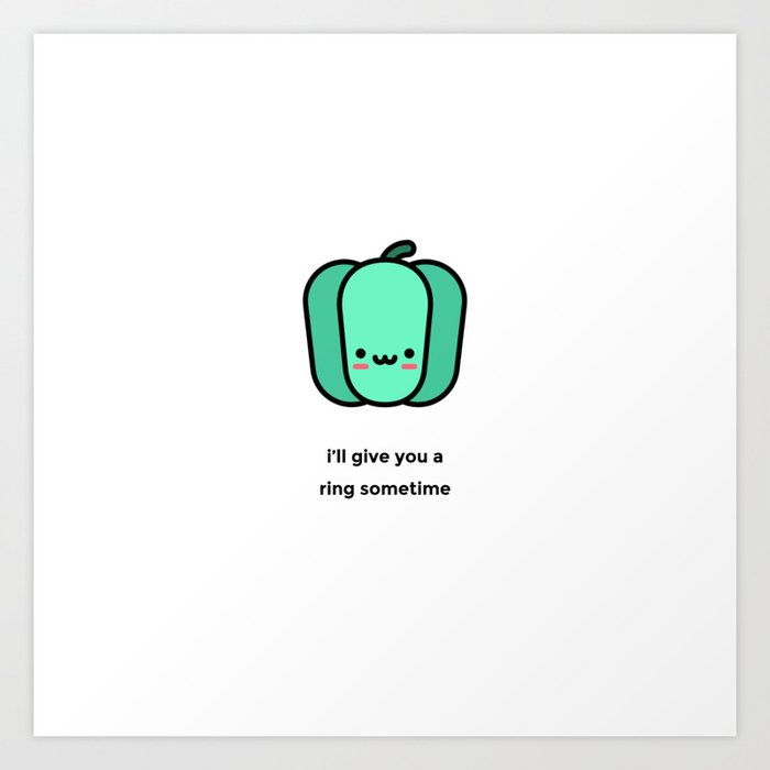 Just A Punny Bell Pepper Joke Art Print By Minimal Modern Art Society6
