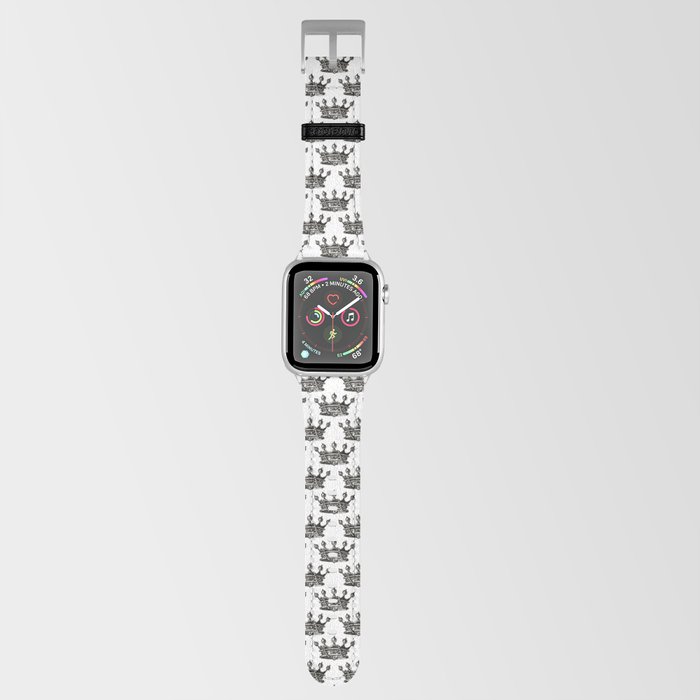 Royal Crown | Vintage Crown | Black and White | Apple Watch Band