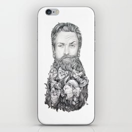 Kitten Beard iPhone Skin