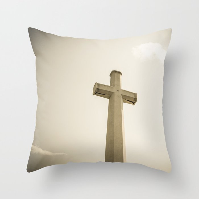 At the cross Throw Pillow