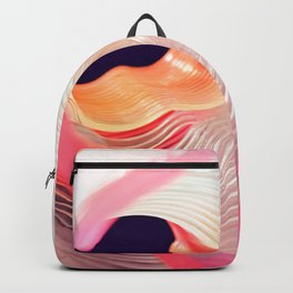 Light Orange Pink Swirl White Background A Photograph From A Slinky Toy - Orange Pink Color Gradient Backpack