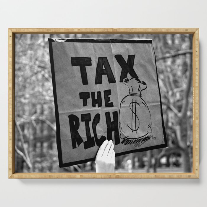 Tax the Rich Serving Tray