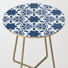 Epic Original Blue Moroccan Geometry Side Table