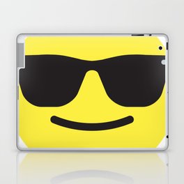 Smiling Sunglasses Face Emoji Laptop & iPad Skin