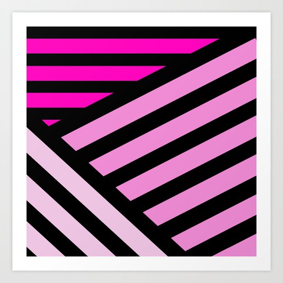 STRIPED {PINK} Art Print