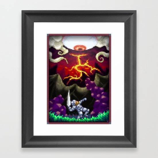 Pixel Art series 5 : The eye Framed Art Print