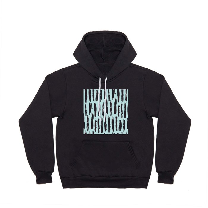 Vertical Dash Stripes White on Succulent Blue Hoody