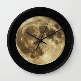 Moon and Stars Wall Clock