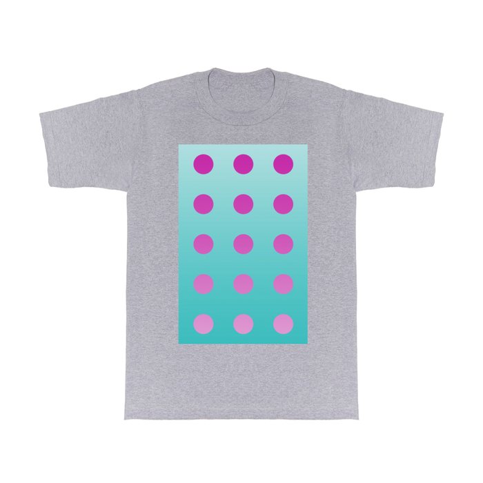 pink and aqua dots gradation 2 T Shirt