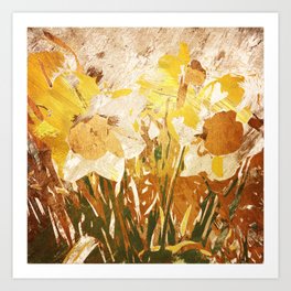 Narcissus Semi-abstract Collage Art Print