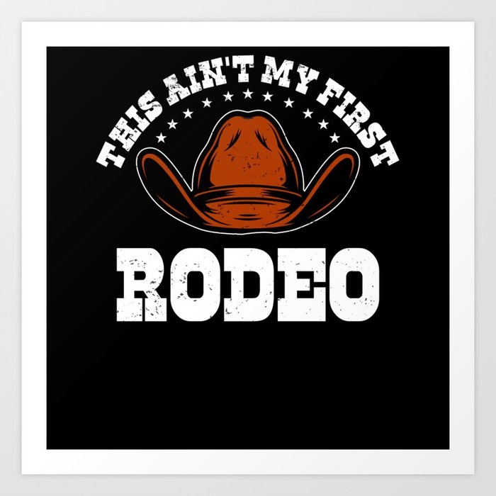 Rodeo Western Cowboy Wild West Retro Horse Art Print