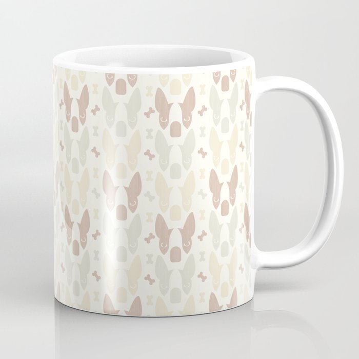 Boston Terrier Wood Pattern Coffee Mug