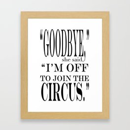Circus Framed Art Print