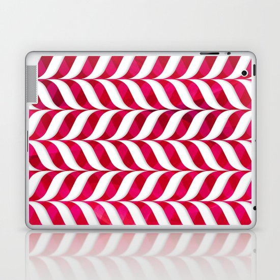 Red Leaf Herringbone Laptop & iPad Skin