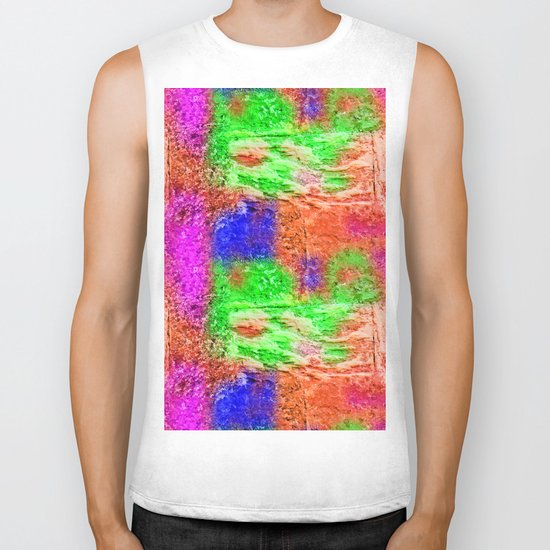 Colourful Abstract Texture Biker Tank